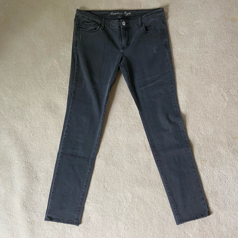 American Eagle faded black jeans 14 XLong (pair 1 of 2)